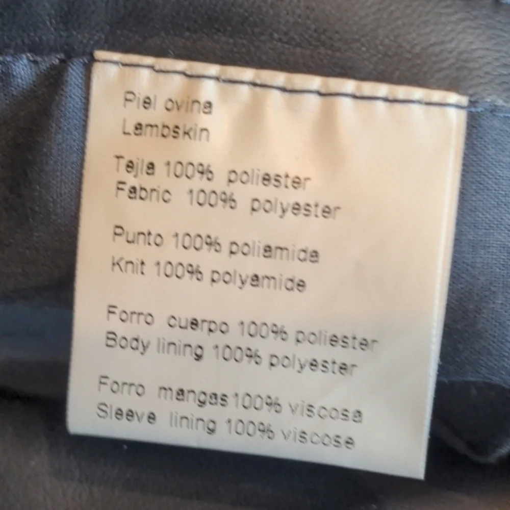 Torras Blue Mesh Lined Jacket with Lambskin Leather Trim size 46